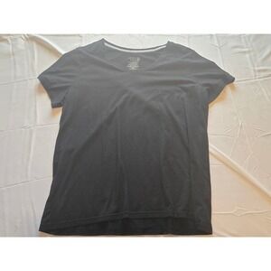 Time and‎ Tru XXL Black V Neck Short Sleeve Basic Tee T Shirt